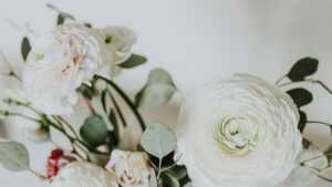 White flowers in a vase